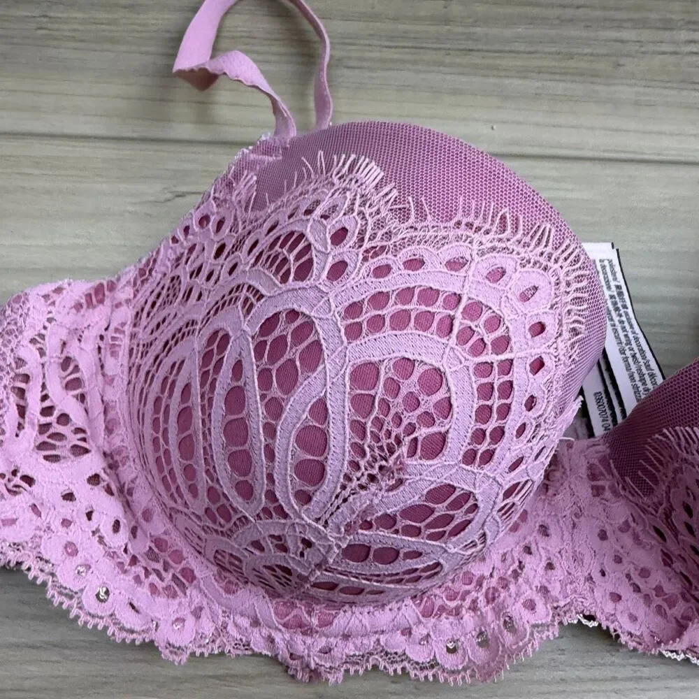 Victoria’s Secret Dream Angels Pink Lace Demi Bra 34C